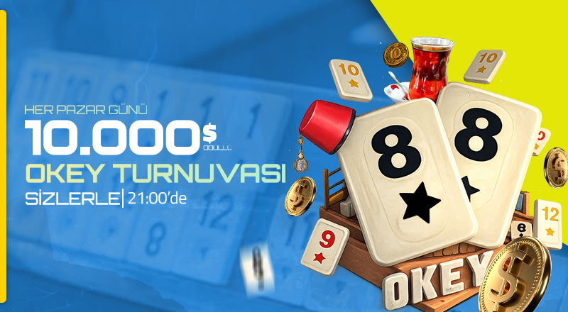 Okey Turnuvaları 10.000$ Ödüllü